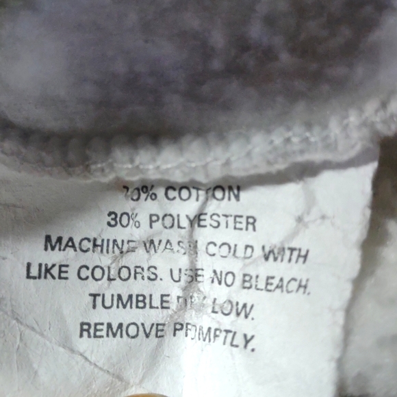 Art Unlimited Oshkosh size Large heathered white and burgundy hooded sweatshirt - Picture 9 of 10